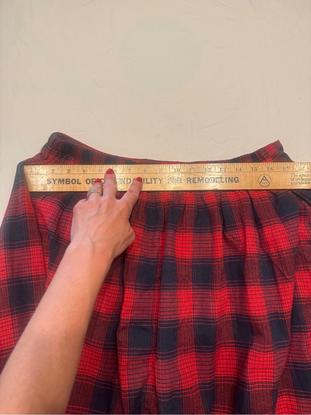 Renaissance XL Red Plaid Transformable Maxi Skirt Whimsy Goth Dark Academia punk - Picture 10 of 10